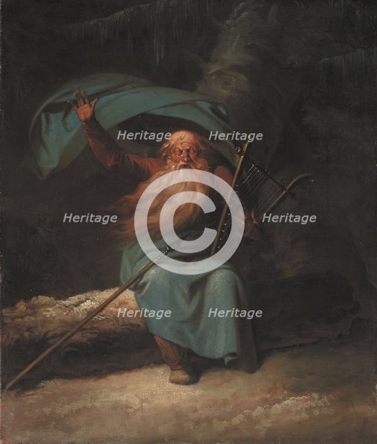 Ossian Singing His Swan Song, 1780-1782. Creator: Nicolai Abraham Abildgaard.
