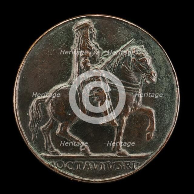 Ottaviano Riding with Drawn Sword [reverse], c. 1498. Creator: Unknown.