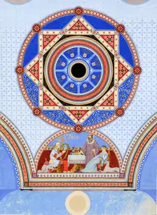 Ottawa Opera House, Ottawa, Illinois, Wall Stencil Design, c. 1875. Creator: Peter Bonnett Wight