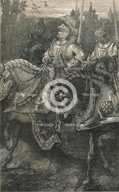 Otterburn - The Advance of Hotspur, (1388), c1910. Artist: Unknown