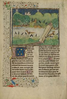 Otters; Livre de la Chasse, about 1430-1440. Creator: Unknown
