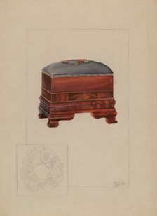 Ottoman, c. 1937. Creator: Hugh Clarke