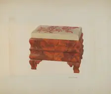 Ottoman, c. 1938. Creator: Adele Brooks