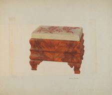 Ottoman, c. 1938. Creator: Adele Brooks