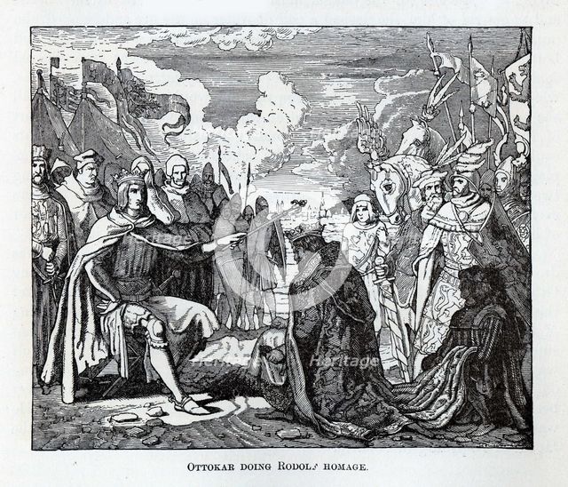 Ottokar Pays Homage to Rudolf, 1882. Artist: Anonymous  
