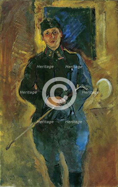 Otto von Aichelburg-Zossenegg as a cavalry lieutenant, 1916. Creator: Anton Kolig.