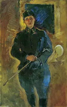 Otto von Aichelburg-Zossenegg as a cavalry lieutenant, 1916. Creator: Anton Kolig