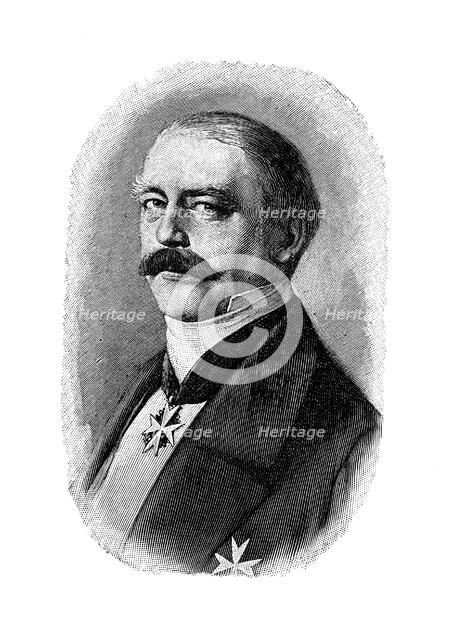 Otto von Bismarck, German statesman, as Prussian Envoy at the German Diet, 1858. Artist: Unknown