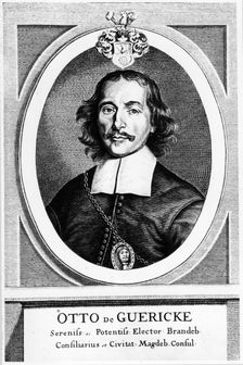 Otto von Guericke, German inventor, engineer and physicist, 1672. Creator: Unknown