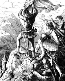 Otto I of Bavaria prevents a defeat of Emperor near Verona, 1840