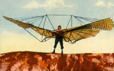 Otto Lilienthal's glider, 1890s, (1932). Creator: Unknown