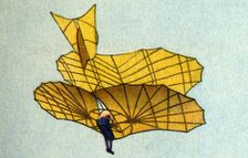 Otto Lilienthal's glider, 1890s, (1932). Creator: Unknown