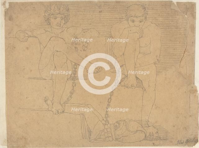 Otus and Ephialtes Holding Mars Captive, 1790s. Creator: John Flaxman.