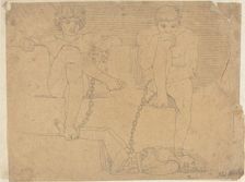 Otus and Ephialtes Holding Mars Captive, 1790s. Creator: John Flaxman