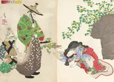 Ota Dokan Decides to Study Poetry, 1887. Creator: Tsukioka Yoshitoshi