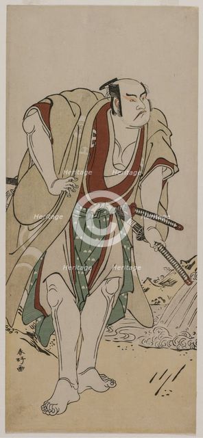Otani Hiroji III as a Samurai Standing Beside a Stream, c. 1780. Creator: Katsukawa Shunko (Japanese, 1743-1812).