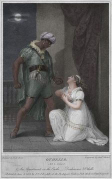 Othello. Act 4. Scene 2. An Apartment in the Castle. Desdemona & Othello 1801. Artist: Andrew Michel