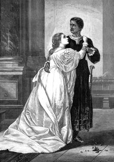 "Othello and Desdemona," by W. S. Herrick, 1874. Creator: William Biscombe Gardner