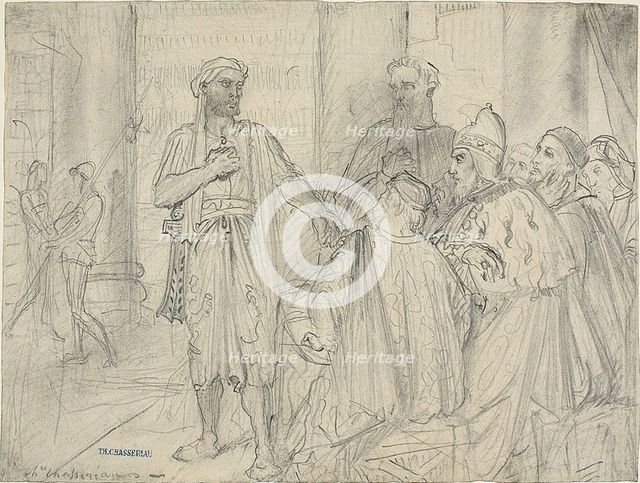 Othello's Speech to the Senators of Venice, c. 1844. Creator: Theodore Chasseriau.