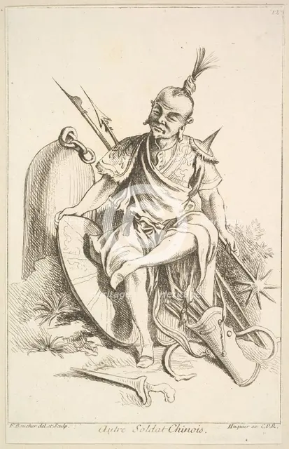 Other Chinese Soldier, 1738-45. Creator: Francois Boucher.