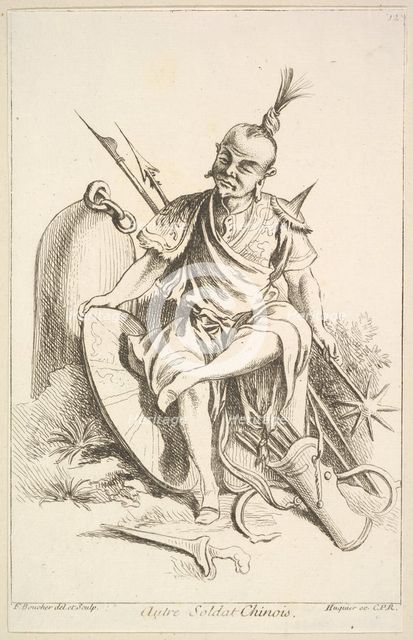 Other Chinese Soldier, 1738-45. Creator: Francois Boucher.
