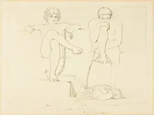 Othus and Ephialtes Holding Orestes Captive, n.d. Creator: John Flaxman
