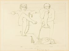 Othus and Ephialtes Holding Orestes Captive, n.d. Creator: John Flaxman