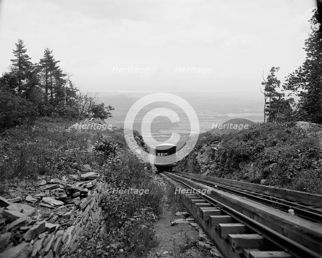 Otis Elevating Railway, looking down, Catskill Mts., N.Y., between 1895 and 1910. Creator: Unknown.