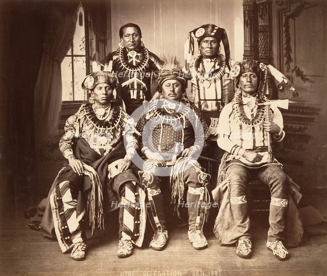 Otoe-Missouria Delegation, 1881. Creator: Attributed to John K. Hillers.