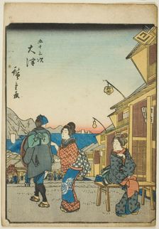 Otsu, from the series "Fifty-three Stations [of the Tokaido] (Gojusan tsugi)," also known..., 1852. Creator: Ando Hiroshige