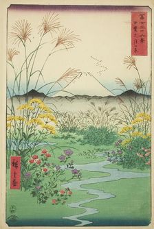 Otsuki Plain in Kai Province (Kai Otsuki no hara), from the series "Thirty-six Views of..., 1858. Creator: Ando Hiroshige