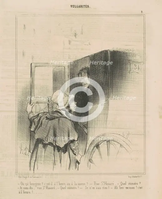 Ou ça bourgeois? C'est-il a l'heure ou ..., 19th century. Creator: Honore Daumier.