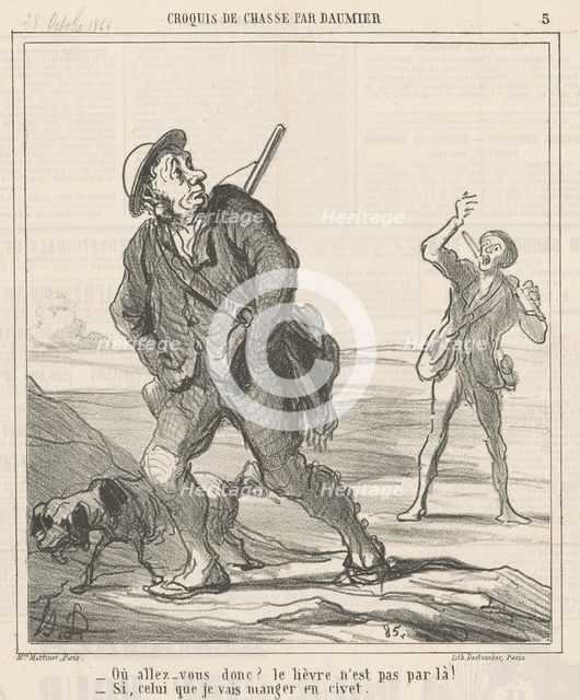 Ou allez-vous donc?, 19th century. Creator: Honore Daumier.