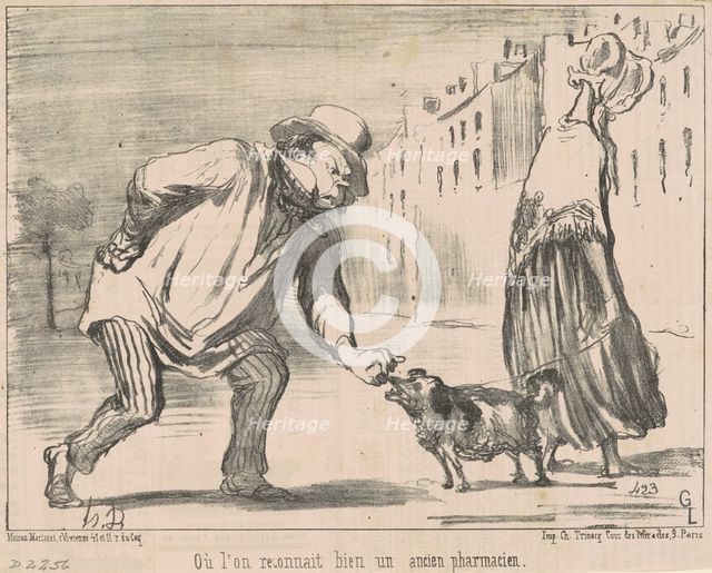 Où l'on reconnait bien un ancien pharmacien, 19th century. Creator: Honore Daumier.