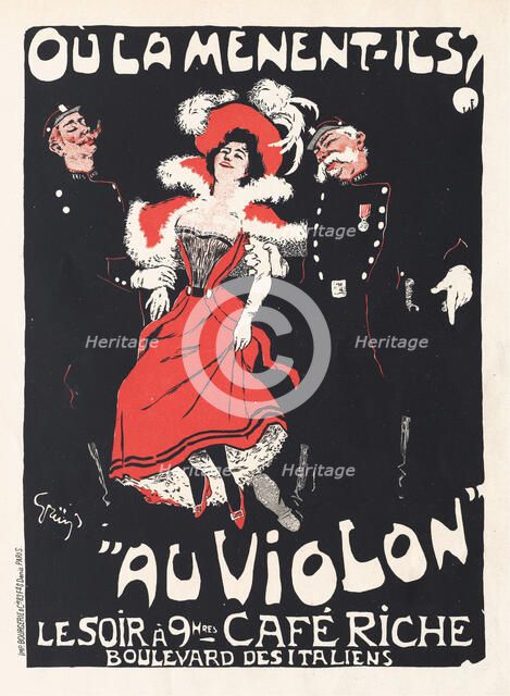 Où la mènent-ils? Au Violon, 1897. Creator: Grün, Jules-Alexandre (1868-1938).