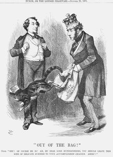 "Out of the Bag!", 1871. Creator: Joseph Swain