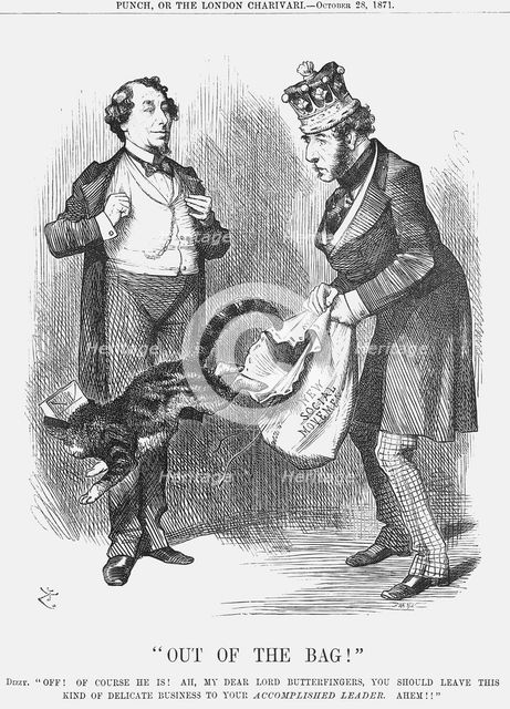 "Out of the Bag!", 1871. Creator: Joseph Swain.