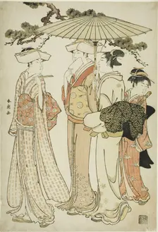 Out for a Walk, c. 1780/1801. Creator: Katsukawa Shuncho
