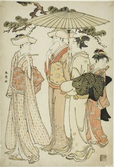 Out for a Walk, c. 1780/1801. Creator: Katsukawa Shuncho