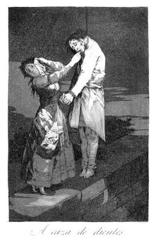 Out hunting for teeth 1799. Artist: Francisco Goya