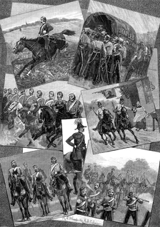 Out with the Berkshire Yeomanry, 1881. Creator: Unknown