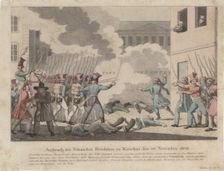 Outbreak of the Polish Revolution in Warsaw on November 1830. Artist: Wunder, Georg Benedikt (1786-1858)