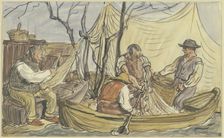 Outgoing fishermen, 1898. Creator: Fritz Boehle