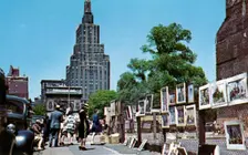 Outdoor art exhibition, New York City, New York, USA, 1956