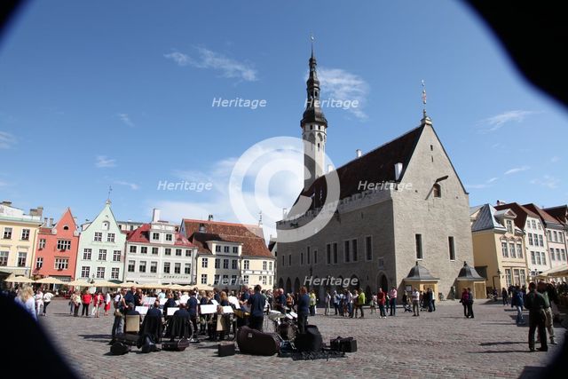 Outdoor concert in Town Hall Square, Tallin, Estonia, 2011. Creator: Sheldon Marshall.