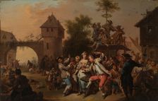 Outdoor Dance in a Village, c1764. Creator: Johann Conrad Seekatz
