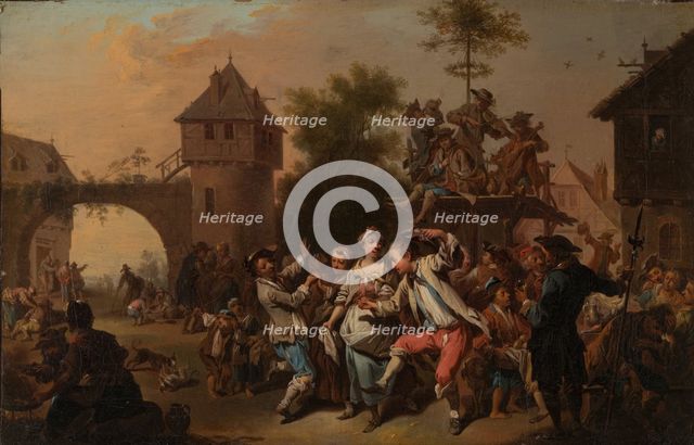 Outdoor Dance in a Village, c1764. Creator: Johann Conrad Seekatz.
