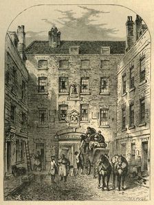 Outer Court of La Belle Sauvage in 1828 (1897). Creator: Unknown