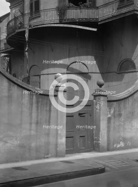 Outer court of the old Louisiana Bank, 401 Royal Street, New Orleans, between 1920 and 1926. Creator: Arnold Genthe.