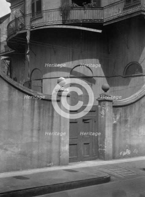 Outer court of the old Louisiana Bank, 401 Royal Street, New Orleans, between 1920 and 1926. Creator: Arnold Genthe.